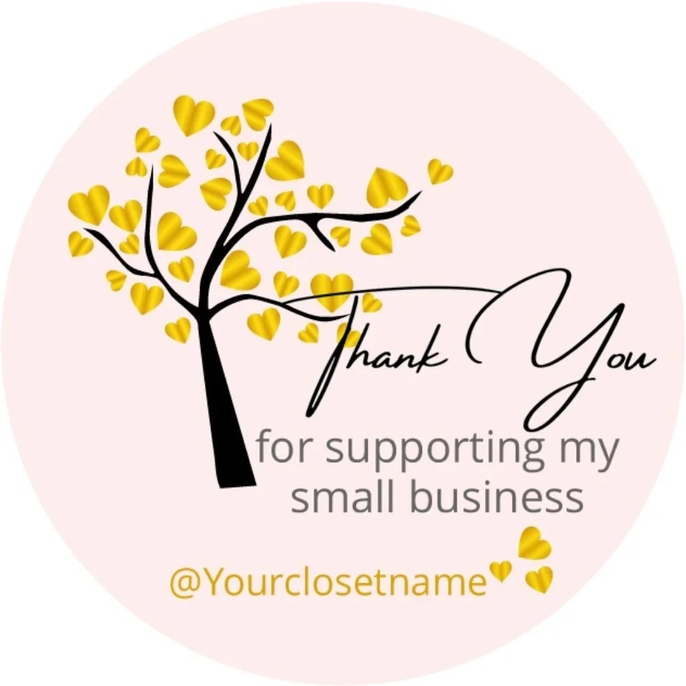 ♥️ 5x25 / 60 Thank you Stickers